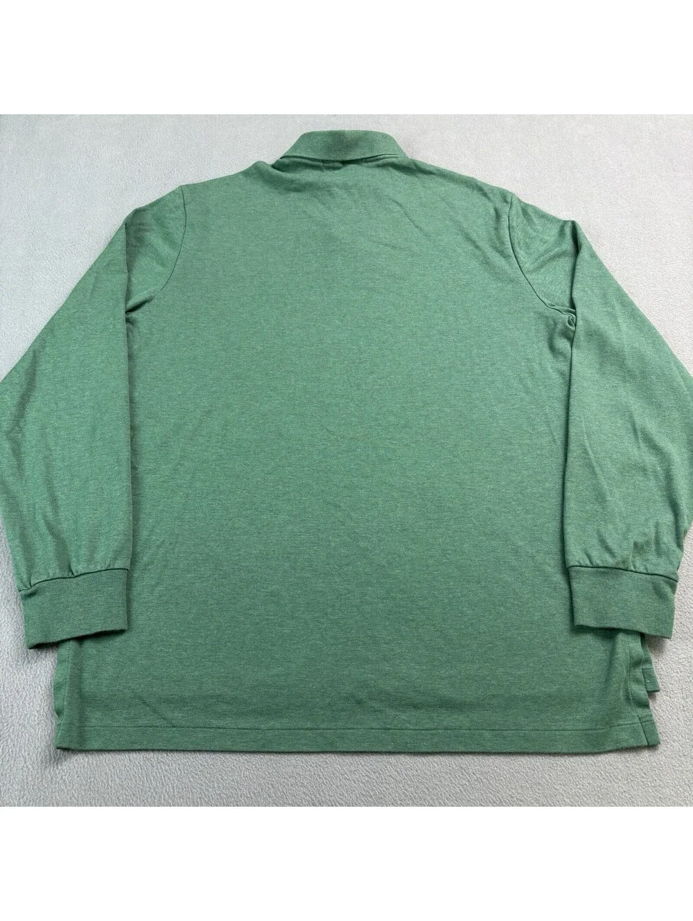 Polo Ralph Lauren Pima Soft Touch Long Sleeve Polo Shirt Large Green Flesh Pony